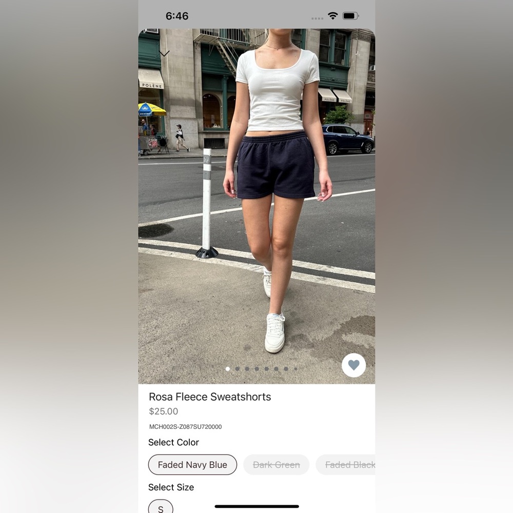 Dark Green Brandy Melville Rosa Sweatshorts
